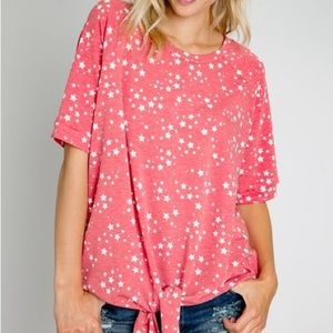 E.Luna Star Top with knot tie on bottom